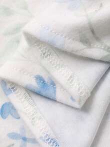 DAZY Ditsy Floral Cinched Waist Long Women's Nightgown - White - View 7