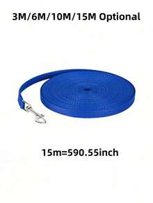 1pc Pet Leash. Sturdy And Durable, Suitable For Long Walks. Comes With A High-Quality Hook, Durable, Bite-Proof, And Rust-Proof; Suitable For Small, Medium, And Large Dogs. - Blue - View 8
