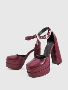 CUCCOO LuxiPop Women Pumps - Burgundy - View 5