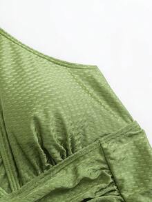 Swim Oasis 大码印花连体泳衣，优质面料女士泳装 - 綠色 - 查看 4