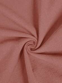 EMERY ROSE Plus Size Women Solid Color Round Neck Pleated Casual Loose Party & Daily Wear Dress - Redwood - View 6