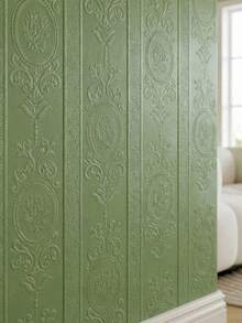 Cirelle 1m Removable 3D Wall Paper - Waterproof & Mold Resistant, Self-Adhesive Rococo Pattern Wall Sticker For Living Room & Bedroom, Instant Home Makeover Gift - Multicolor - View 6