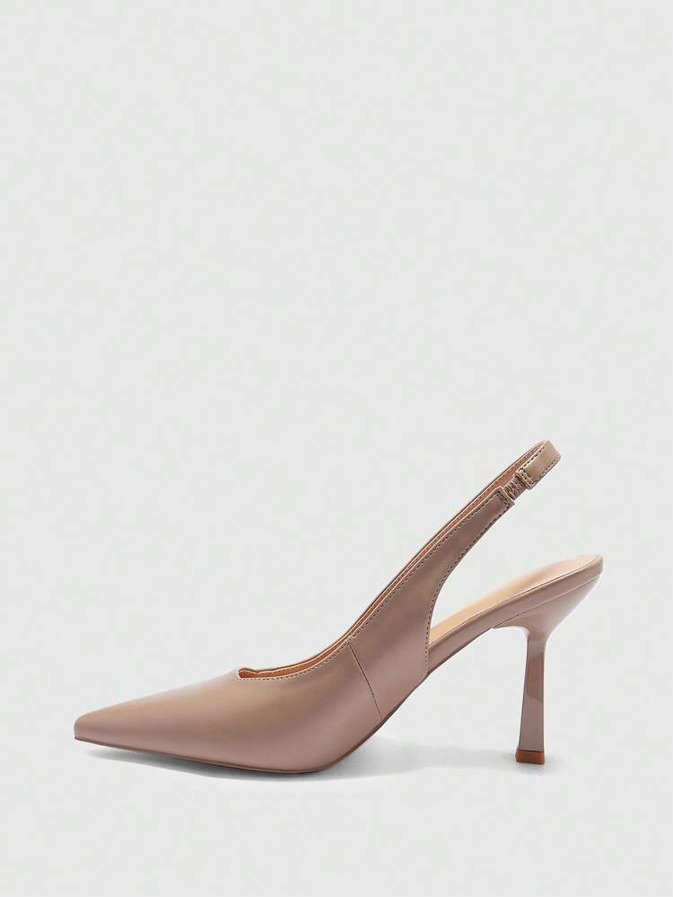 CUCCOO BIZCHIC Pointed Toe Open-Back Pumps High Heels, Casual Spring Shoes Spring Break Easter For Christmas Spring Shoes