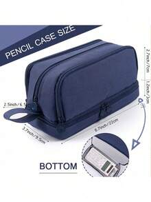 Estojo grande para lápis (1 unidade), estojo organizador de alta capacidade, bolsa para canetas com várias camadas, organizador de mesa para canetas e marcadores, ideal para estudantes do ensino fundamental, médio, universitários, adultos, meninas e meninos, volta às aulas (várias cores disponíveis), material escolar. - Multicolorido - Ver 9