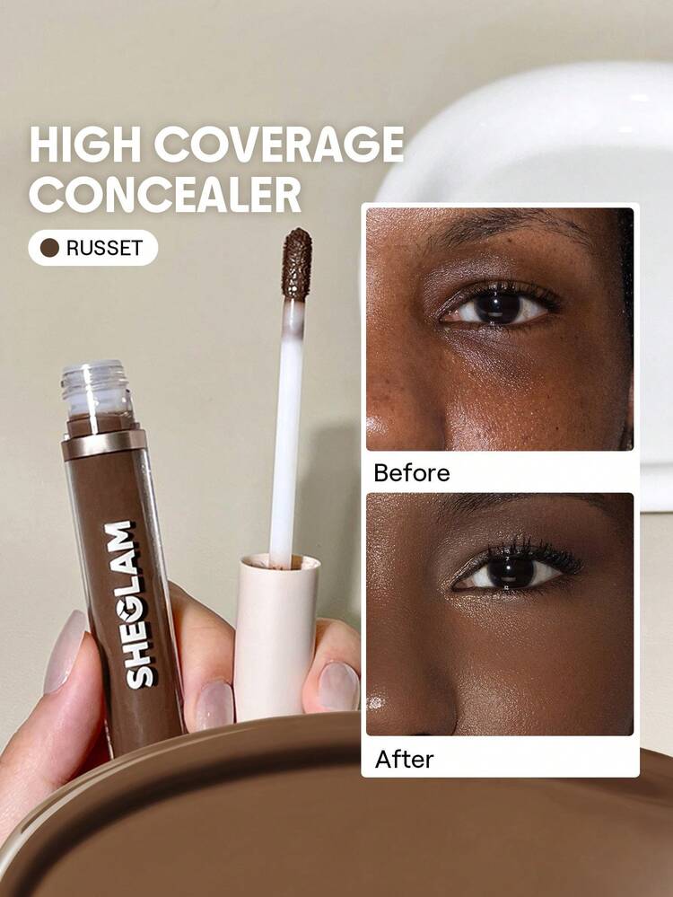 Like Magic 12Hr Full Coverage Concealer-Russet  Matte Liquid Concealer Long Lasting Brightening Color Corrector Weightless All-Day Long Lasting Hydrating Concealer Brand Beauty Makeup Face Paint Cosmetic For Women Girls Perfect For Spring Summer Ideal For Y2K Fancy Fashion Suitable For Birthday Mother'S Day Gift Rave Party Ready Best Color