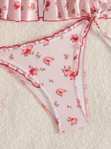 Swim Mod Women's Random Print Elegant Camisole Tank Top Tankinis - Multicolor - View 3