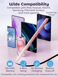 Teckwe 1pc Universal Capacitive Pen For Mobile Phones And Tablets, Active Pencil Touch Capacitive Pen, Suitable For IOS Android And IPad, Precise Touch, Smooth Writing High-End Stylus Pen Valentine's Day Gift - Multicolor - View 6