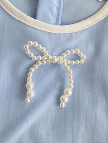 PrepCrw 女童学院风圆领短袖连衣裙 - 彩色 - 查看 4