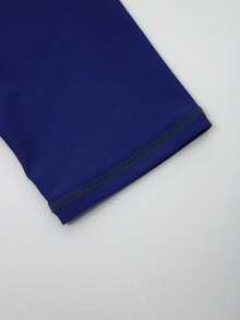 Manfinity KASUA Men's Contrast Color Minimalist Daily Wear Zipper Long Sleeve Swimsuit