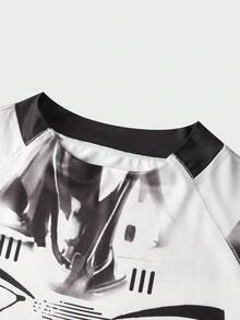EASEVO Camiseta de manga corta con textura muscular simple para hombres de talla grande - Multicolor - Ver 3