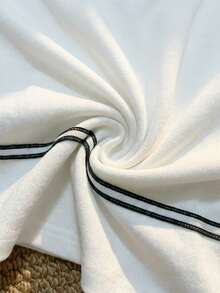 Franclia Women's White Halter Neck Top With Black Trim, Cute Summer Vest, Beach Holiday Wear - Black and White - View 3