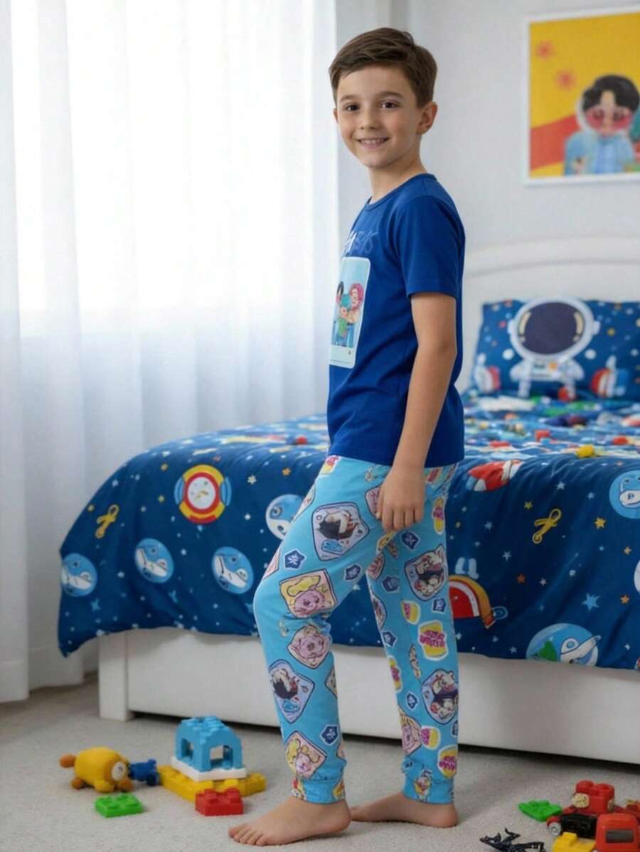 Set de Pijama Para Niño - Celeste - Ver 1