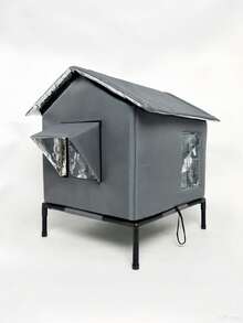Casa per gatti da esterno pieghevole, isolata e riscaldata, spaziosa e rimovibile, per gatti randagi e da compagnia, portatile e facile da pulire, impermeabile - L-45*40*55 cm - Visualizzare 9