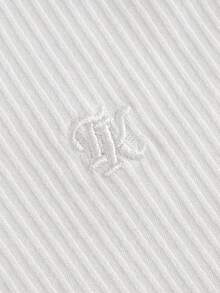 TOKVUE 男士纯色翻领修身休闲日常短袖Polo衫 - 米色 - 查看 7