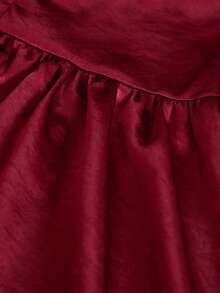 EMERY ROSE 露背迷你连衣裙，喇叭袖，复古风格轻盈连衣裙 - 紅色 - 查看 7