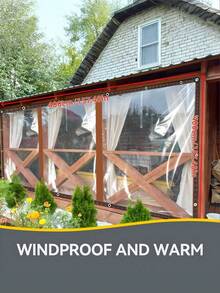 1 Stück Oversized transparenter wasserdichter Sonnenschutz-Pavillon für Garten, Terrasse, Veranda, Pavillon, Pflanzen, Camping, wasserdicht, schneedicht. Outdoor Garten Werkzeug Pavillon, Outdoor Garten Zubehör, Weihnachtsdekoration Outdoor Garten Pavillon, wasserdichte Plane - transparent - Übersicht 10