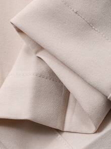 Dazy-Less 女士优雅喇叭休闲裤，适合商务、办公、通勤、职业装穿着，春夏皆宜 - 白色 - 查看 3