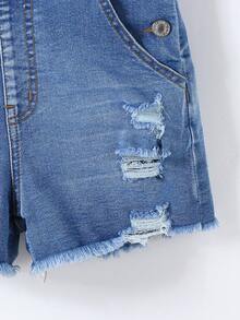 Elladie kids Spodenki jeansowe z szelkami dla nastolatek, styl vintage streetwear, casualowy, minimalistyczny, polecany. Znoszony denim w kolorze jasnoniebieskim, regulowane ramiączka, dopasowany krój, elastyczny materiał dla wygody. Przetarcia na dole i przetarcia, buntowniczy, a zarazem swobodny wygląd. Idealne do codziennych dojazdów do pracy, spotkań ze znajomymi lub na uczelnię, wyróżniające noszącą. - Ciemny jeans - Zobacz 6