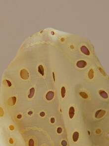 Aveloria Rosie 新款春季刺绣V领长款优雅女士连衣裙 - 黃色 - 查看 6