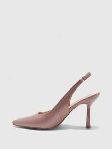 CUCCOO BIZCHIC Tacones altos de punta abierta, zapatos casuales de primavera para vacaciones de primavera, Pascua y Navidad - Rosa vieja - Ver 9