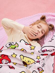 HELLO KITTY AND FRIENDS | SHEIN Chăn em bé cỡ lớn bằng nhung mềm mại và mịn màng - Nhiều màu - Xem 3