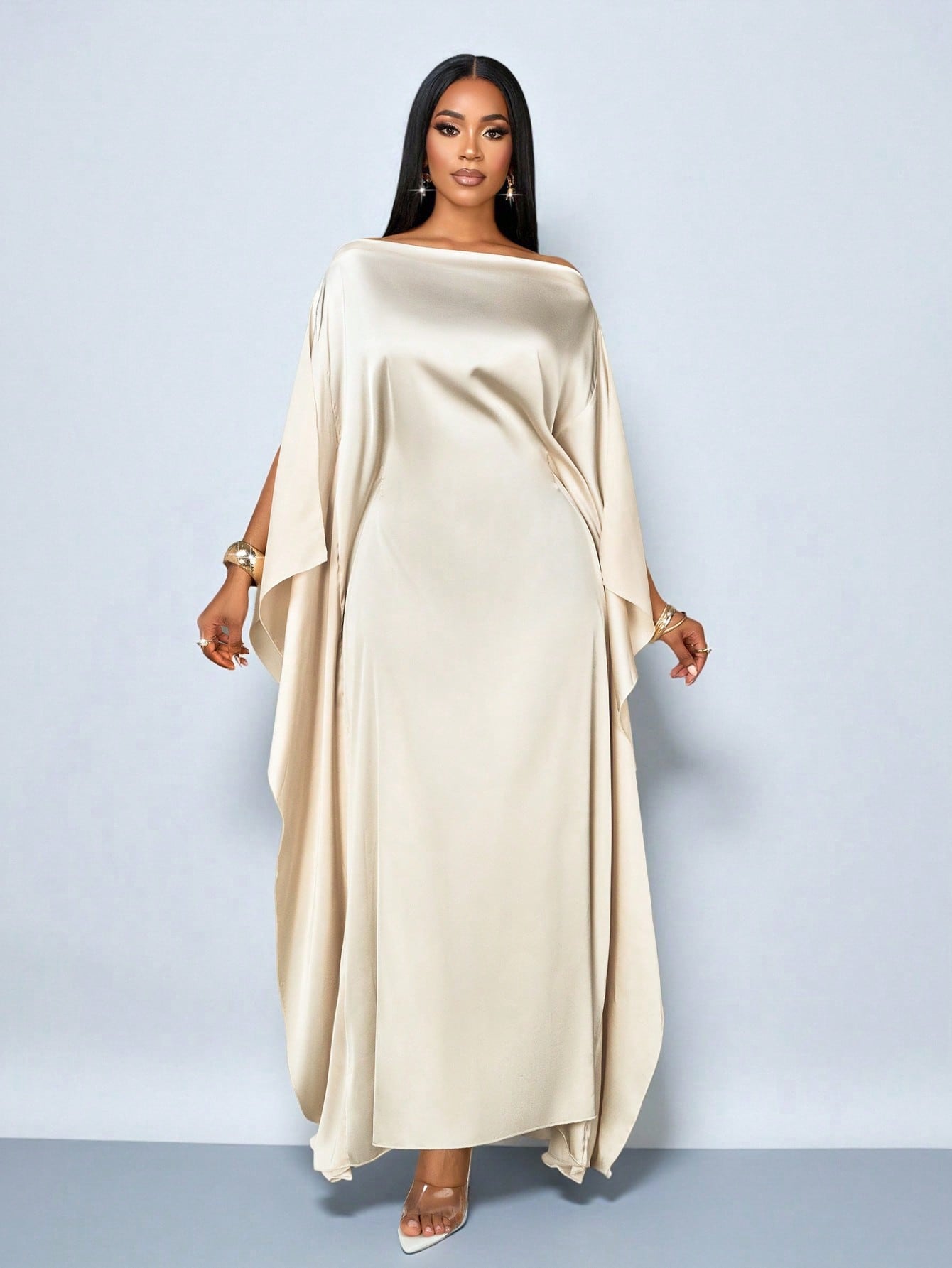 SOLERSUN فستان أنيق للنساء بتصميم غير متماثل للكتف...