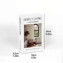 A Set Of 2 Minimalist Decoration Books, Suitable For Modern Home Decoration, Bedroom, Living Room, Office Decoration, Home Table Ornaments, And Holiday Home Gifts. - Apricot - View 5