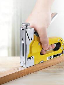 Manual Stapler Set - 4-In-1 Stapler For Wood, Fabric, Furniture, Roofing Felt - Staple Gun, 1600 Nails And 800 Nails Set Available - Yellow - View 2