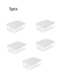 10-Pack 40.58oz Stackable Fridge Organizer Containers, Plastic Freezer Friendly Food Storage Boxes With Flip Top Lids, Reusable Multipurpose Sealable Bento Lunch Boxes For Meat, Fruits, Vegetables, Microwaveable - Ideal For Christmas Food Display And Storage - Multicolor - View 11