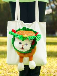 1个宠物背包，宠物户外单肩包，透气，方便，大容量，多种颜色可选，猫咪背包，自行车拖车 - 彩色 - 查看 12