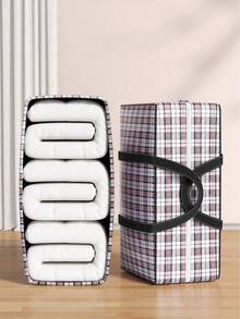Extra Large Capacity Storage Bag, Portable Carry-On Luggage Bag, Waterproof Oversized Laundry Bag, Suitable For Travel, Dorm, Moving, Featuring Mesh Pattern, Waterproof, Handles, Ideal For Bedding, Moving Boxes, Packing, Back To School Essentials - White - View 7