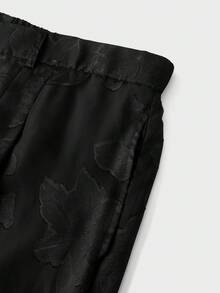 EASEVO Pantalon plissé grande taille pour hommes avec passants de ceinture, coupe ample et décontractée - Noir - Voir 8