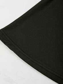 GlowEve 女士蝴蝶结短袖A字休闲连衣裙 - 黑色 - 查看 4