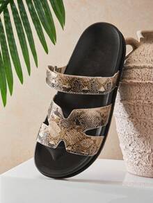 SHUZIA Women's Casual Creative Fashion Design Everyday Wear Flat Sandals Holiday Vacay Vibe For Summer Shoes Spring Shoes Spring Break Easter Vacation Shoes Casual Shoes Beach Shoes Mother's Day Present - Gold - View 4