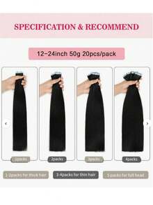 20pcs Straight Tape In 100% Human Hair Extension For Salon Silky Seamless Invisible Golden Blonde 613 Color For Thin Hair Woman Top Quality Highlight Color Hair Extensions Longlasting Hair Flower Hair Clip - S613 - View 10