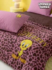 LOONEY TUNES X Joivida 卡通床上用品套装（3 件套）——1 个被套 + 2 个枕套（不含被芯），100% 涤纶，可机洗