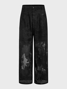 EASEVO Pantalon plissé grande taille pour hommes avec passants de ceinture, coupe ample et décontractée - Noir - Voir 6