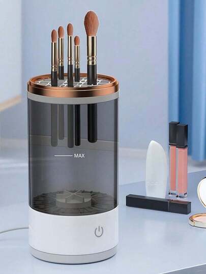 SHEIN Limpiador y secador automático de brochas de maquillaje 3 en 1 - Adecuado para amantes del maquillaje