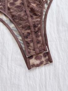Soleia Áo corset gợi cảm cỡ lớn họa tiết da báo, viền ren phía trước, thích hợp mặc bên trong hoặc mặc ngoài cho các dịp lễ hội, hẹn hò, ngày Valentine, tiệc trà chiều. - Nhiều màu - Xem 6