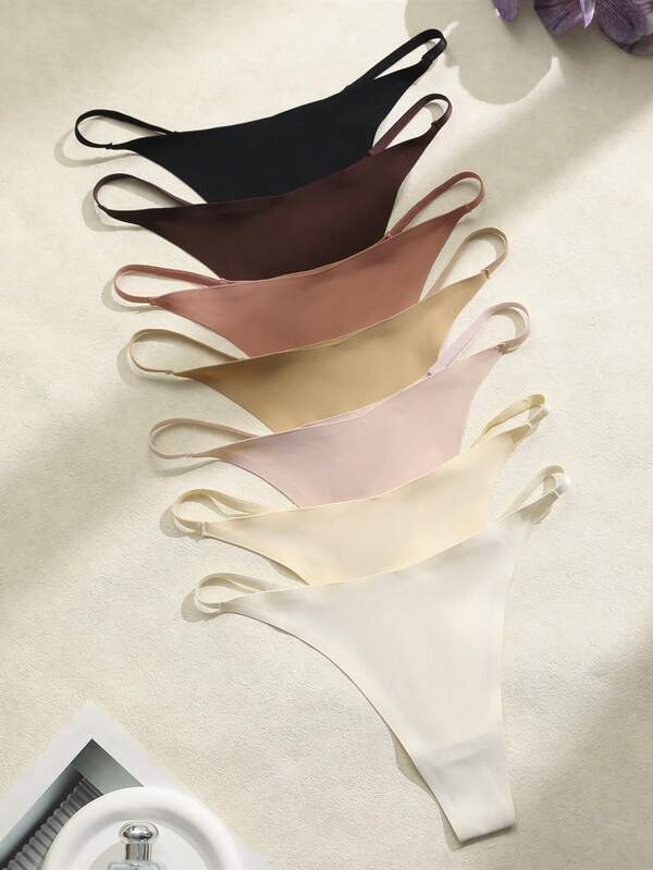 7pcs/Pack Seamless Thong Panties