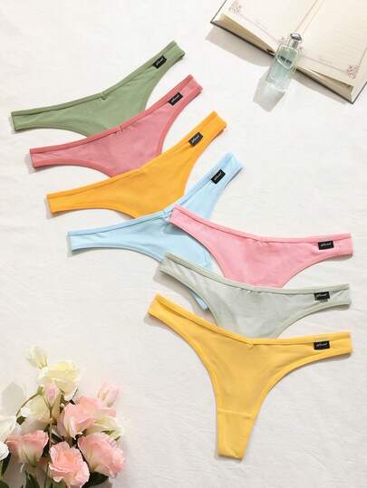 Lowkey Lull 7pcs/Set Women Seamless Thong Panties