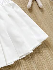 Playful Pals 2pcs/Set Baby Girls Summer Vest Top And Skirt Set - Pink - View 8