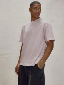 Musero 圆领短袖大后背印花T恤衫，春夏必备单品 - 粉色 - 查看 4