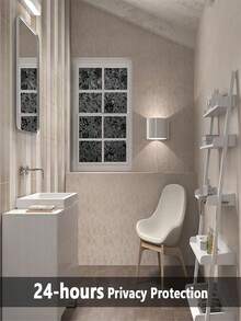 1卷装饰性窗户隐私膜，3D彩色玻璃窗贴，防紫外线隔热家居乙烯基贴纸，适用于卧室装饰、房间装饰、万圣节装饰、秋季装饰、教室装饰，可移除贴纸，墙贴，乙烯基贴纸，家居装饰，春季装饰，焕新家居，Rama装饰贴纸 - 彩色 - 查看 8