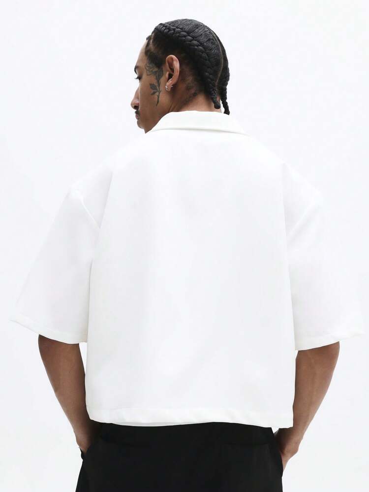 Short Sleeve Button Down Shirt With Logo For Valentine's Day