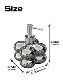 一款高端浴室洗手液瓶，采用银色陶瓷材质，也适用于沐浴露、洗发水和按压式泡沫瓶。 - 銀色 - 查看 4