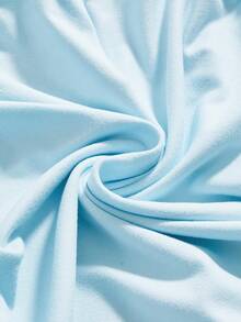 ROMWE Grunge Punk Y2K Shibuya Girl Millennium Retro Revived Tight Shoulder Ruched Women T-Shirt - Baby Blue - View 4