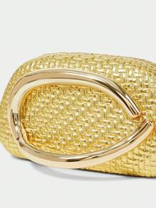 SHECARRY 女士时尚金属光泽晚宴手拿包，完美搭配新娘伴娘、派对包，适合派对、婚礼、舞会、晚宴/宴会，可搭配节日派对礼服、晚礼服和亮片连衣裙。 - 金色壓紋 - 查看 8