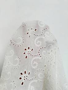 Easowa Đầm midi không tay màu trắng thêu họa tiết, thích hợp cho kỳ nghỉ lãng mạn, vùng quê, đám cưới, bữa trưa cùng bạn bè, ngày Valentine, lễ Phục sinh, và nhiều dịp khác. - trắng - Xem 6