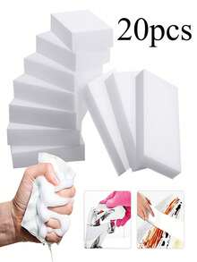 10/20/30PCS, Dishwashing Sponge, High Compression Nano Sponge, Magic Wiping, Kitchen Cleaning, Dish Cleaning, Magical Cleaning, Car Interior Cleanin - White - View 10